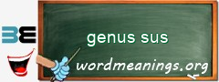 WordMeaning blackboard for genus sus